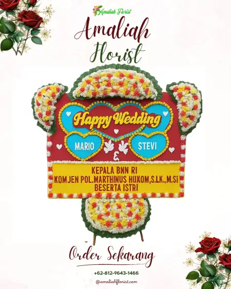 Papan Bunga Pernikahan Petambakan